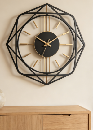 Creative Geometric Metal Wall Clock